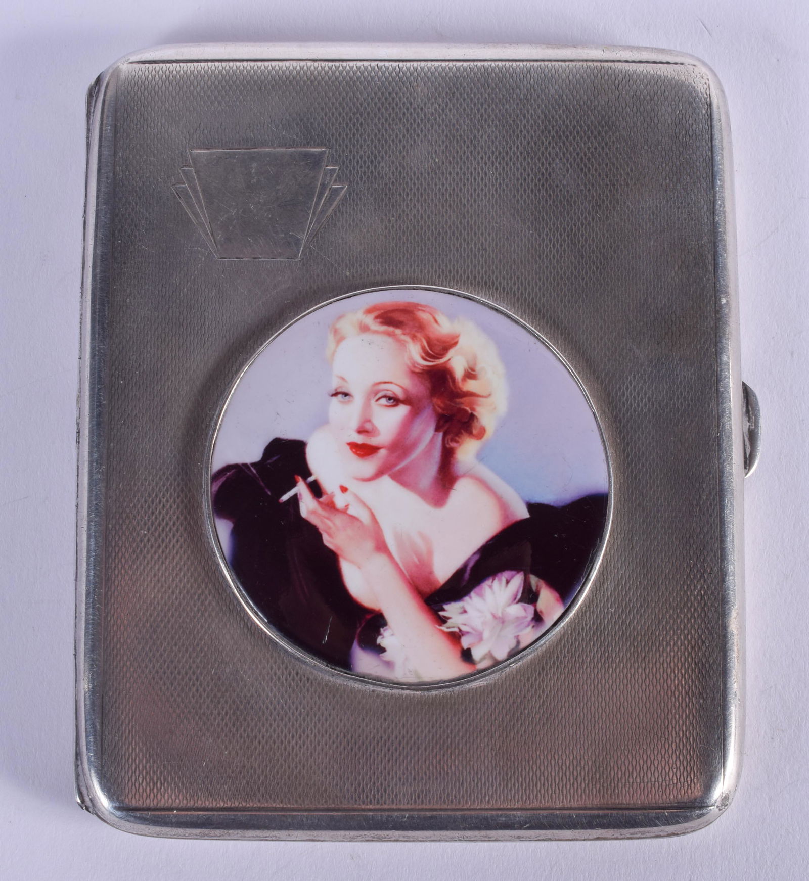 AN ART DECO SILVER CIGARETTE CASE. 144 grams. 8 cm x (1 of 4)