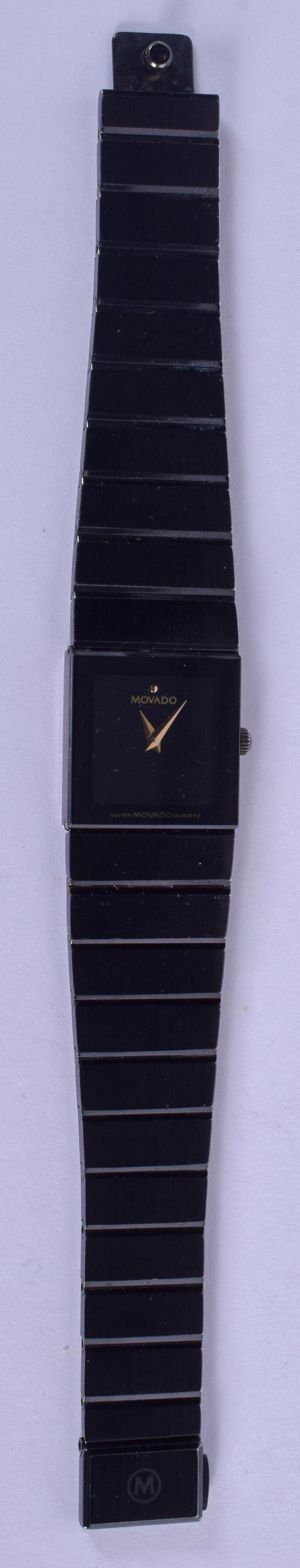 A MOVADO WRISTWATCH. 1.75 cm square.: A MOVADO WRISTWATCH. 1.75 cm square.