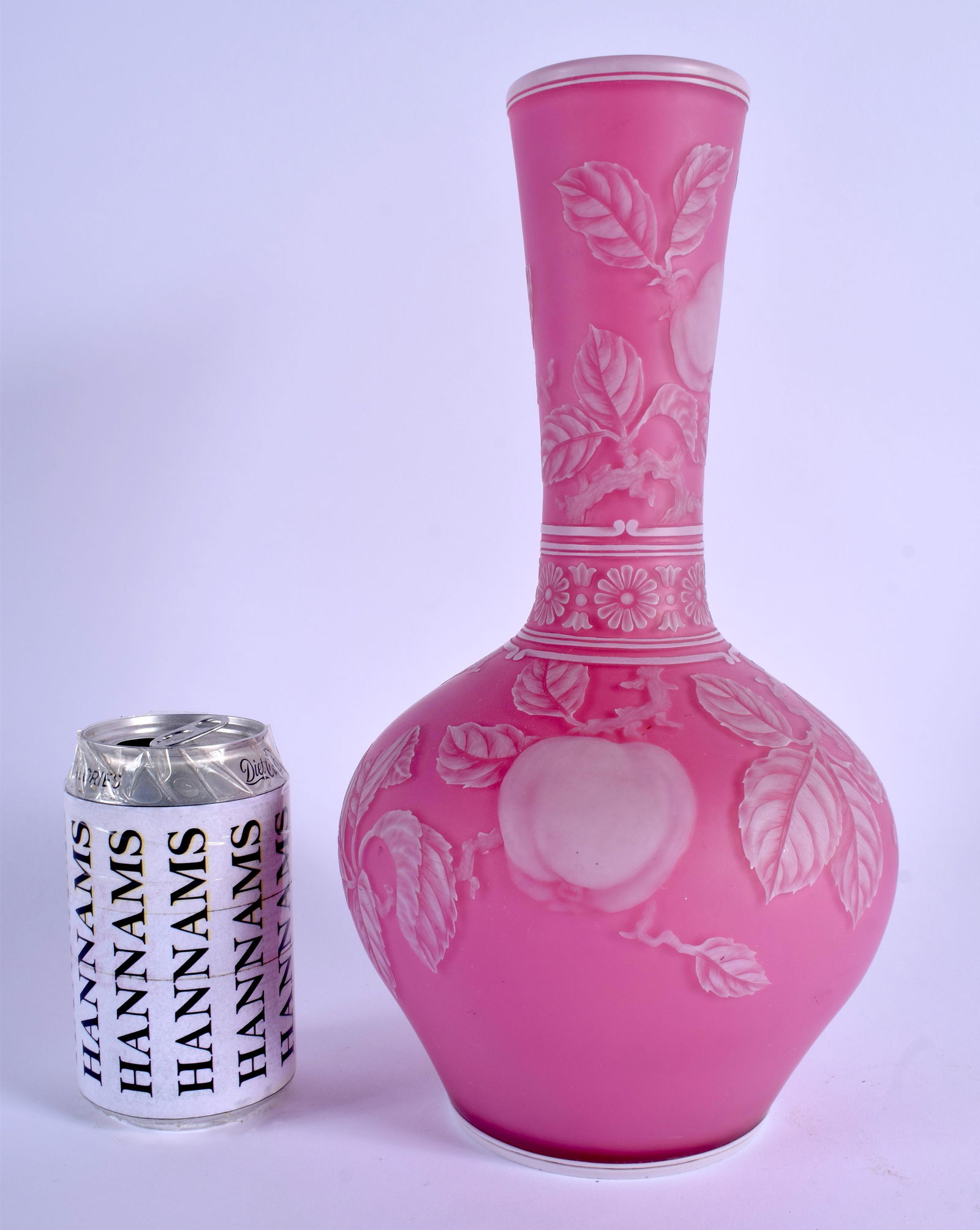 A FINE 19TH CENTURY PINK ENAMELLED THOMAS WEBB CAMEO (1 of 5)