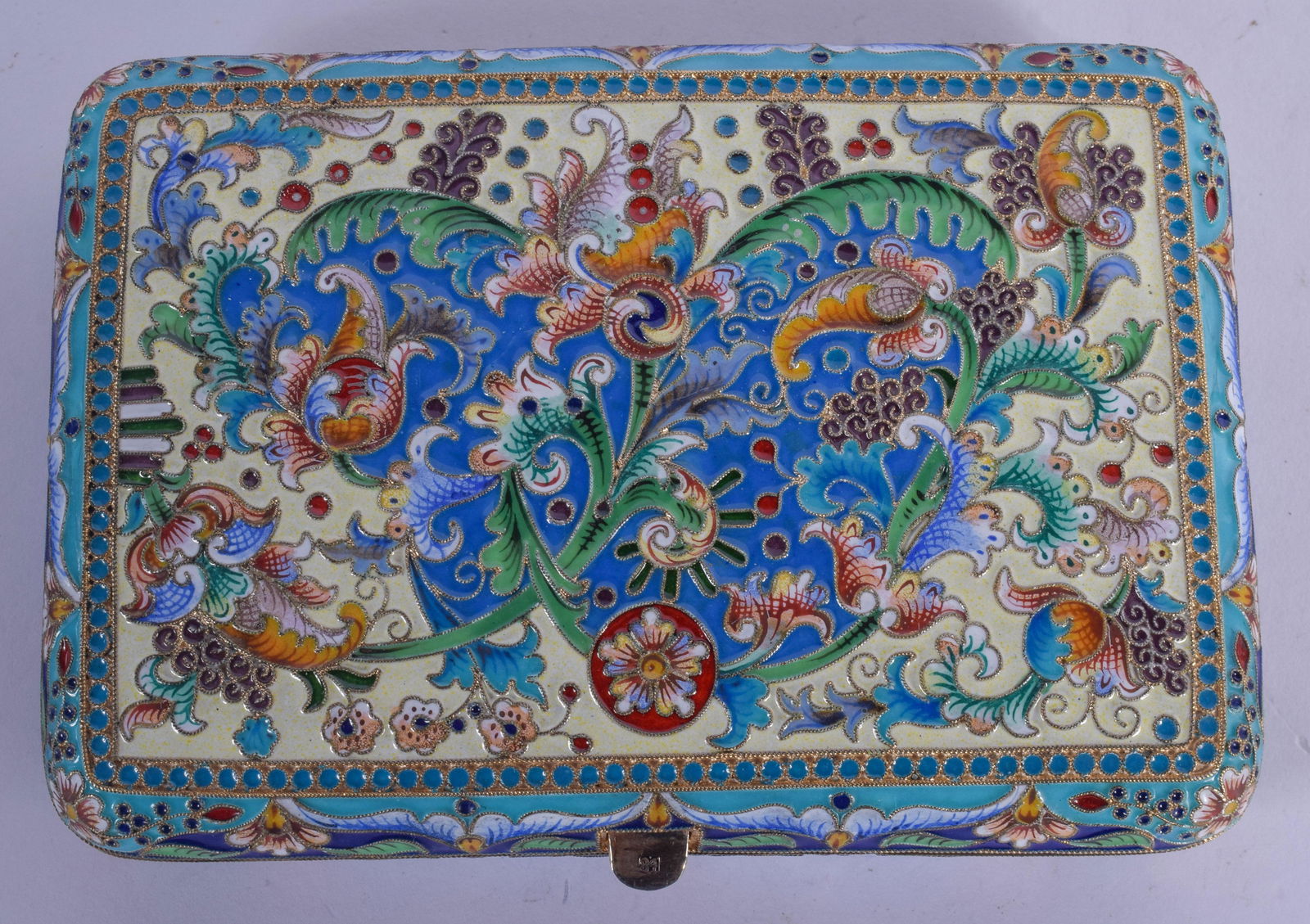 A CONTINENTAL SILVER AND ENAMEL CIGARETTE BOX. 346 (1 of 5)