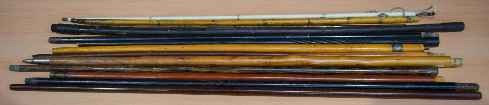 Collection of walking sticks without handles.  96cm (1 of 3)