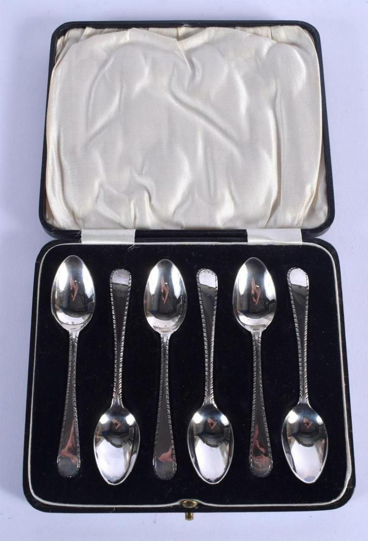 SIX SILVER SPOONS. 48 grams. (6) (1 of 2)