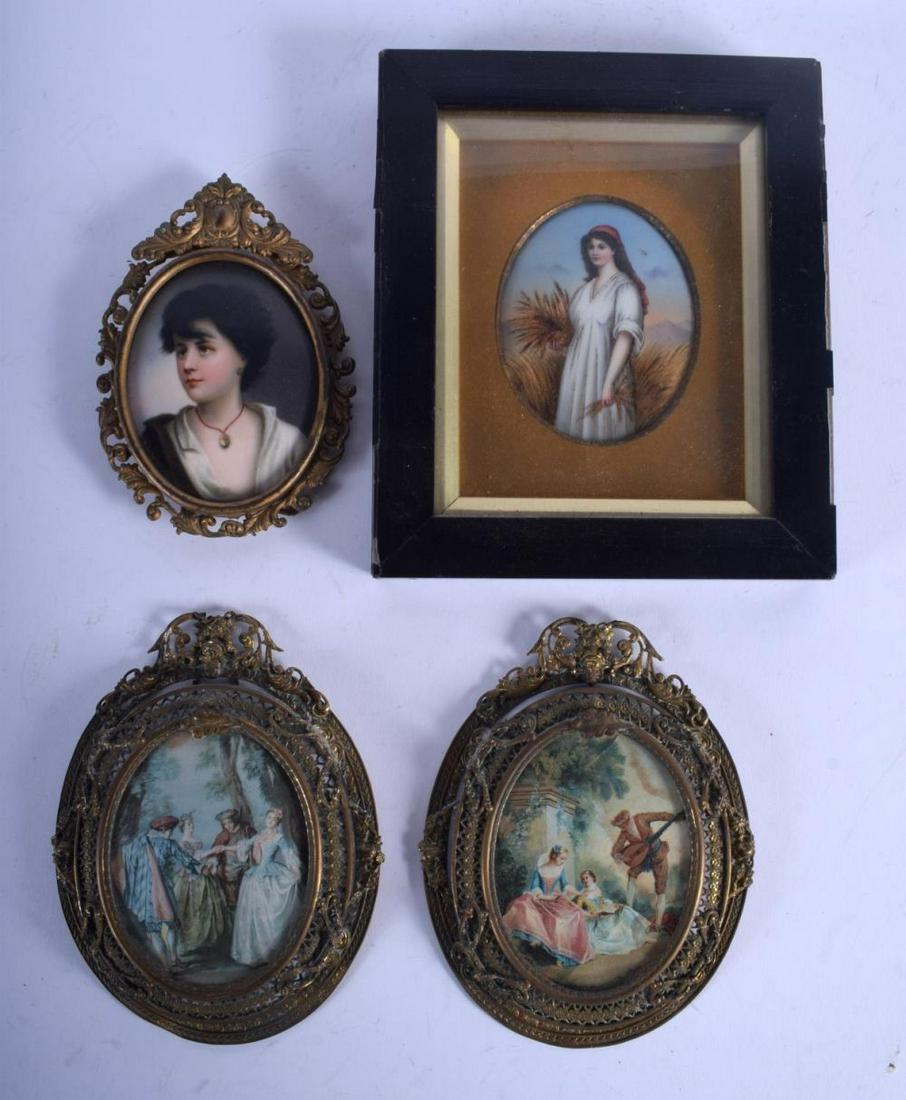 TWO EARLY 20TH CENTURY CONTINENTAL PORCELAIN MINIATURES (1 of 6)