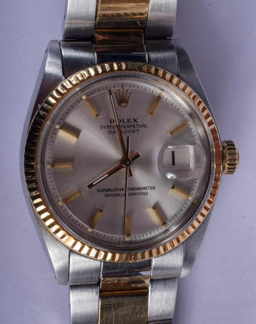 A GENTLEMAN'S ROLEX OYSTER DATEJUST WRISTWATCH. 3.25 cm (1 of 3)