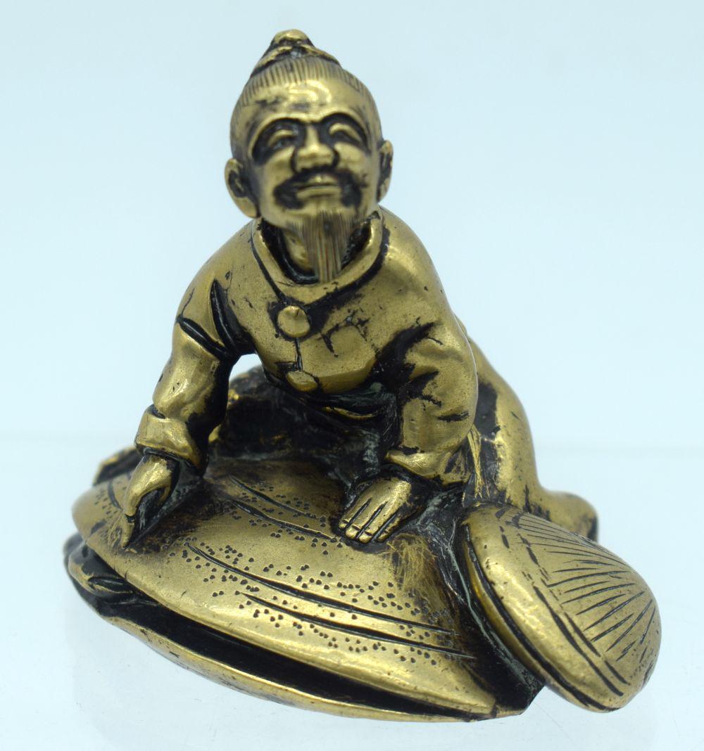 AN 18TH CENTURY JAPANESE EDO PERIOD BRONZE SCROLL (1 of 7)