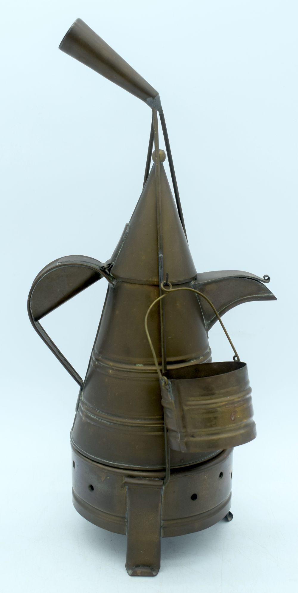 AN UNUSUAL VINTAGE MIDDLE EASTERN TURKISH COPPER EWER (1 of 4)