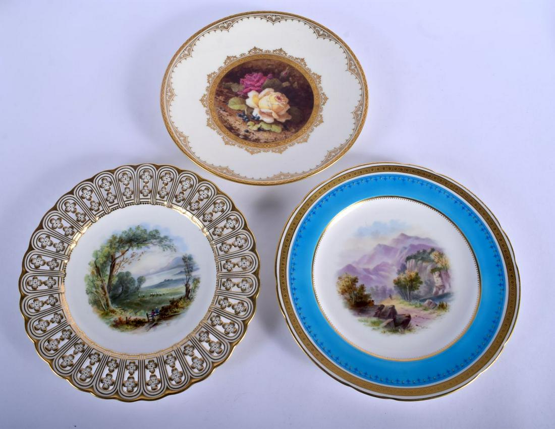 Mintons plate painted with roses on a mossy bank by F. (1 of 2)