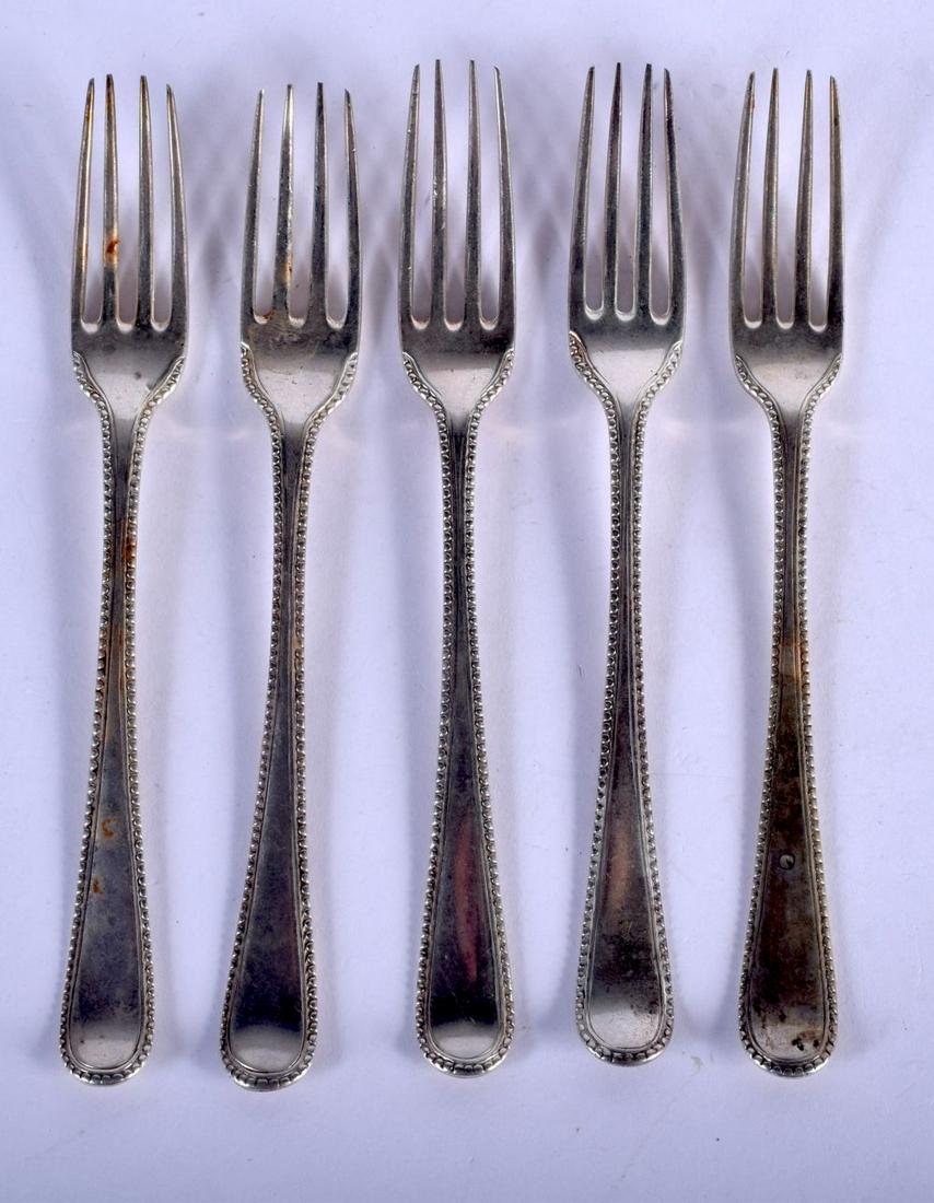 FIVE GEORGE III SILVER FORKS possibly by Thomas (1 of 3)