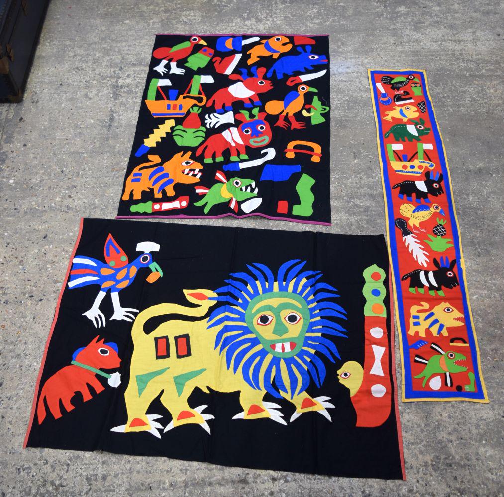 TRIBAL AFRICAN ART FON TEXTILES.  Benin.  108cm x 83cm (1 of 4)