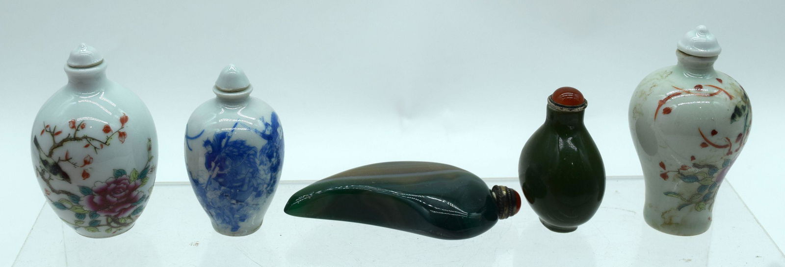 A collection of Chinese snuff bottles porcelain and (1 of 9)