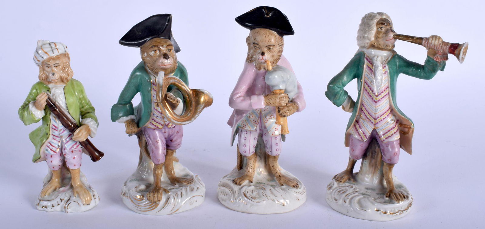 FOUR EARLY 20TH CENTURY GERMAN PORCELAIN MONKEY (1 of 3)