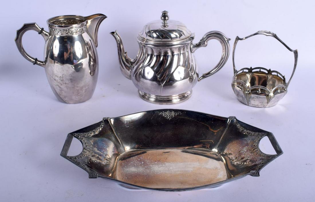 FOUR ARTS AND CRAFTS SILVER PLATED ITEMS probably WMF. (1 of 4)