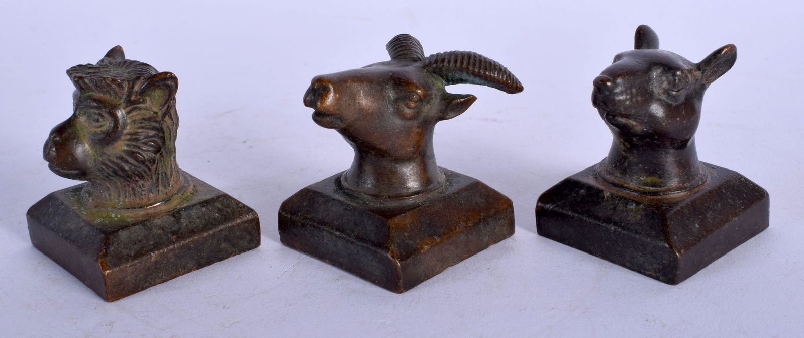 THREE CHINESE BRONZE SEALS. (3) (1 of 3)