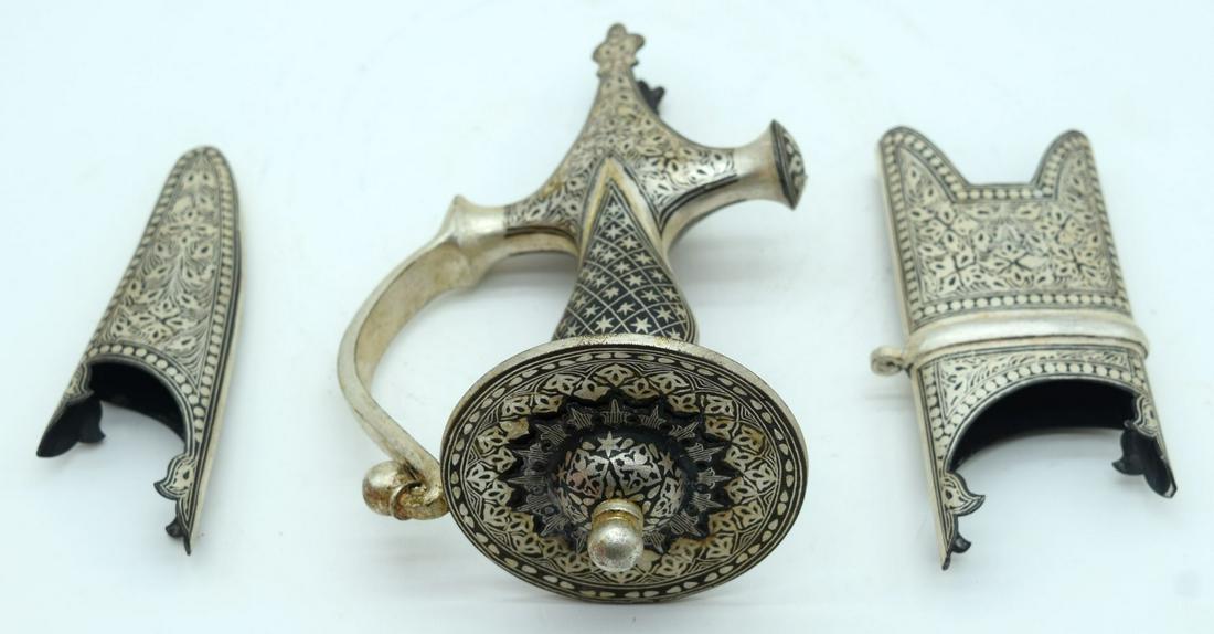 An Islamic Dagger handle and sheath 17cm (3) (1 of 6)