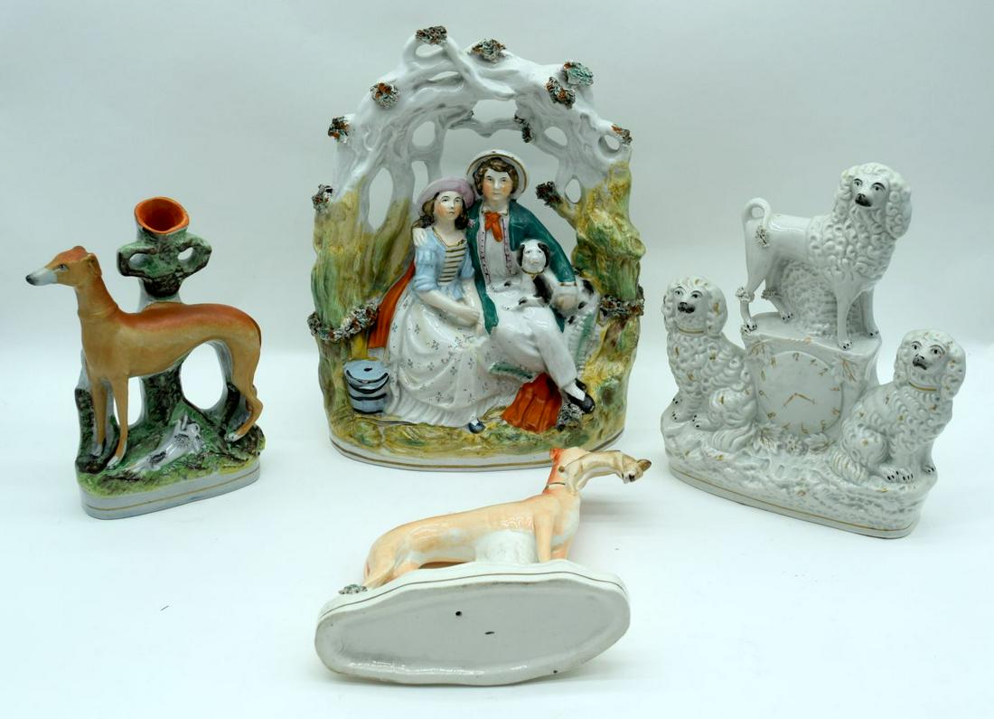 A collection of 19th Century Staffordshire porcelain (1 of 9)