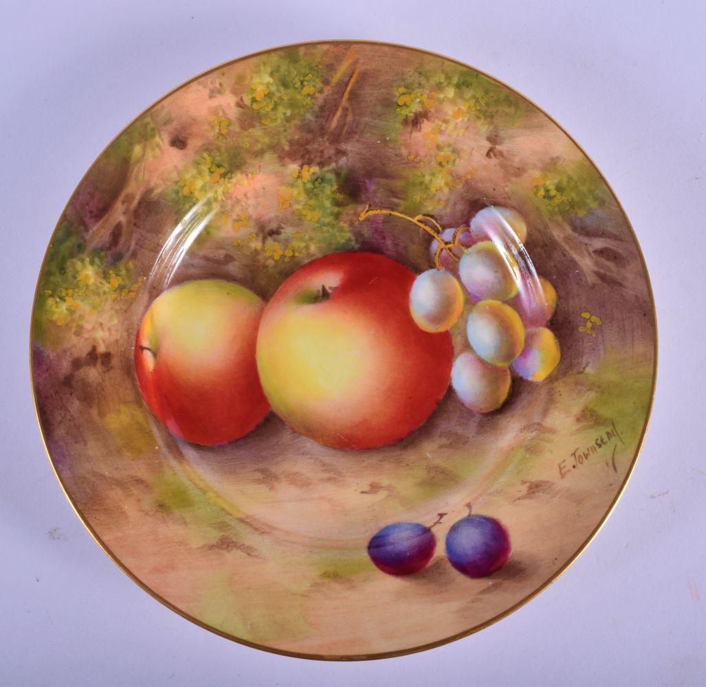 Royal Worcester plate painted with fruit by E. (1 of 3)