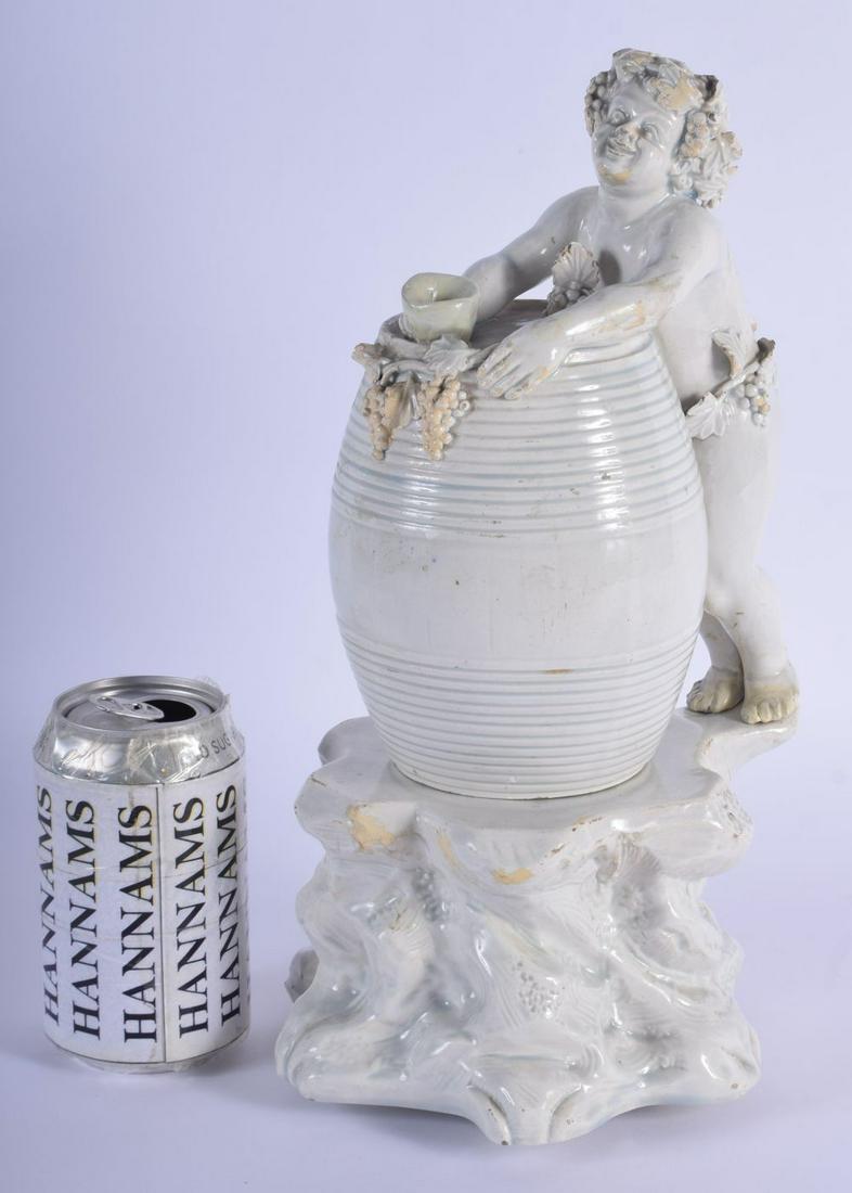 A RARE LARGE 19TH CENTURY CREAMWARE POTTERY FIGURE OF (1 of 5)