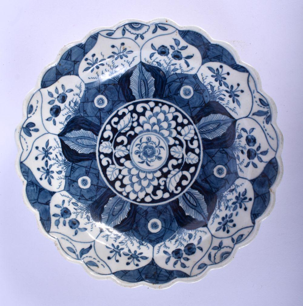 18th c. Worcester small plate painted with the Kang Hsi (1 of 2)