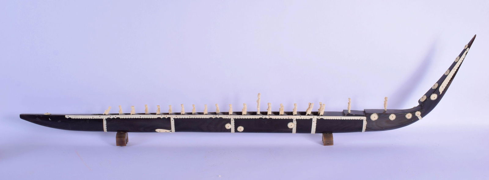 A VERY RARE 19TH CENTURY ANGLO INDIAN CARVED IVORY AND (1 of 10)