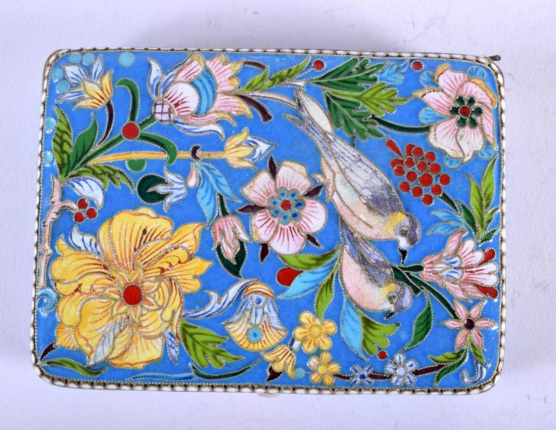 A CONTINENTAL SILVER AND ENAMEL CIGARETTE CASE. 231 (1 of 4)