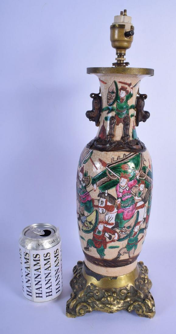 A 19TH CENTURY CHINESE CRACKLED GLAZED FAMILLE VERTE (1 of 2)