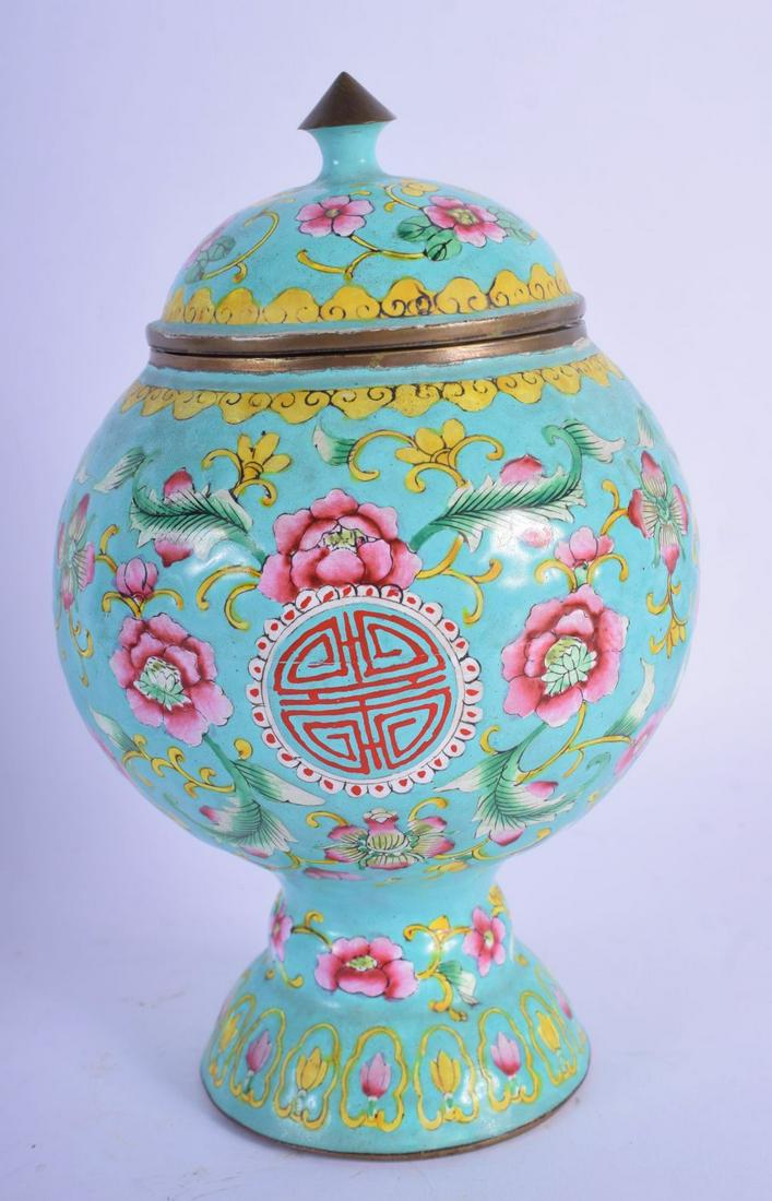 A CHINESE CANTON ENAMEL BOX AND COVER 20th Century. 18 (1 of 4)