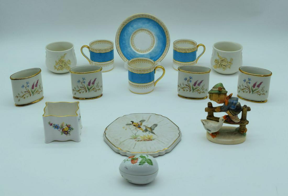 A collection of English and Continental ceramic items: A collection of English and Continental ceramic items Limoges, Goebel etc 13cm (15).