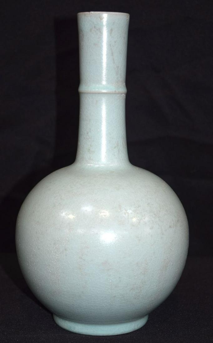 A Chinese porcelain ru ware vase. Height 26cm (1 of 4)