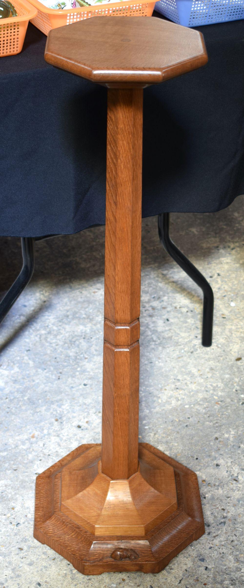 A ROBERT THOMAS MOUSEMAN OAK OCCASIONAL TABLE of (1 of 6)