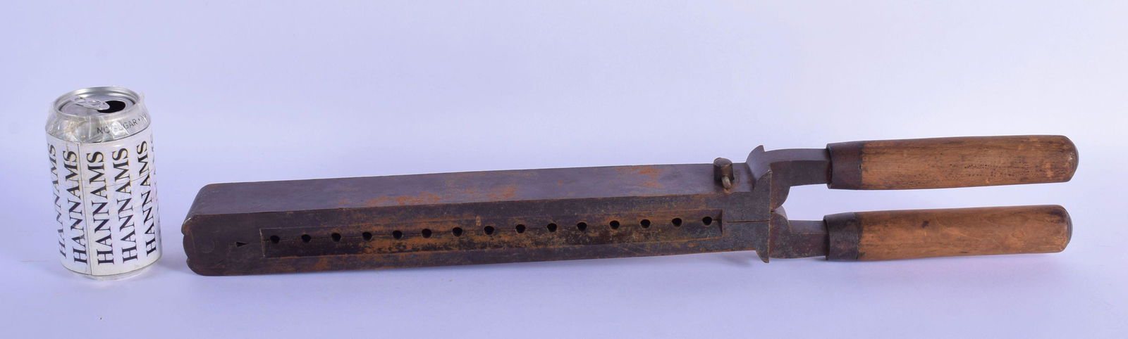 A RARE ANTIQUE MUSKET BALL MAKER. 59 cm long. (1 of 8)