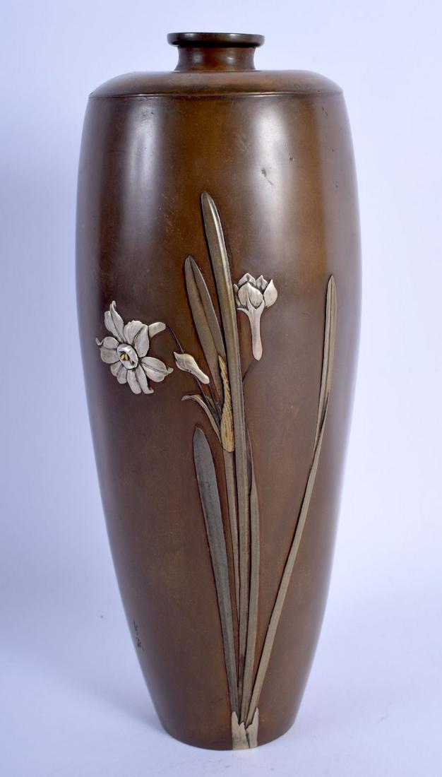 A 19TH CENTURY MEIJI PERIOD MIXED METAL NAGOWA BRONZE (1 of 5)