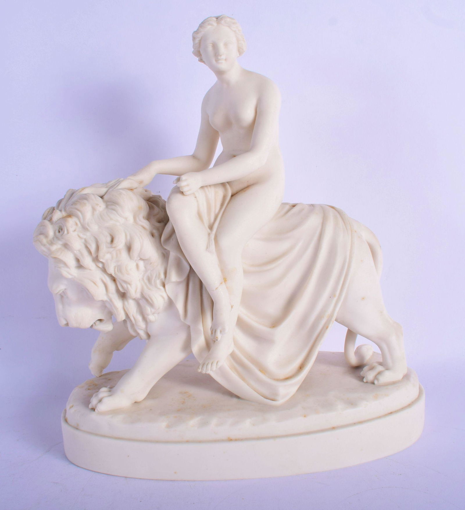 AN UNUSUAL ANTIQUE PARIAN WARE PORCELAIN FIGURE (1 of 7)