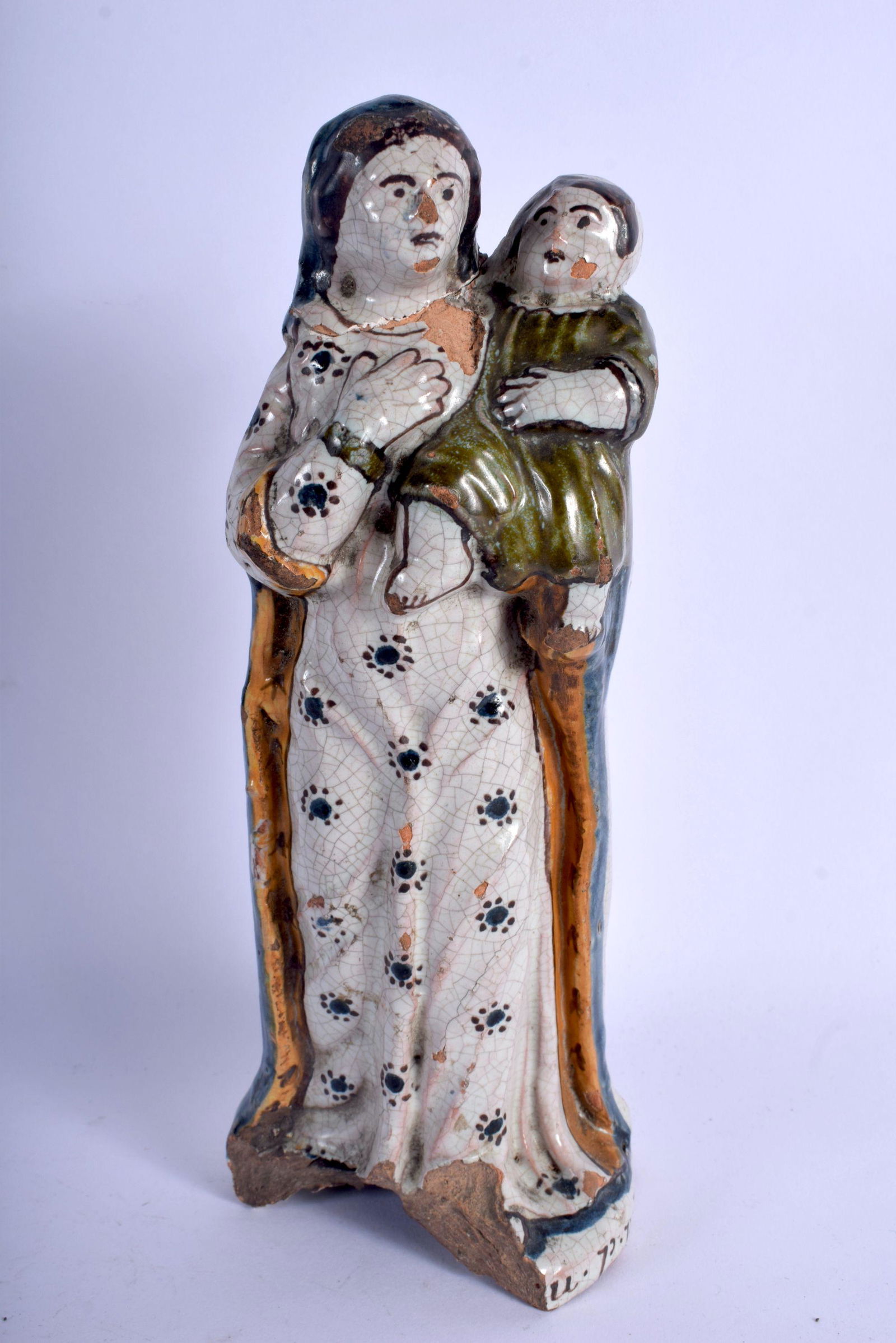 AN 18TH CENTURY FRENCH FAIENCE TIN GLAZED POTTERY (1 of 3)