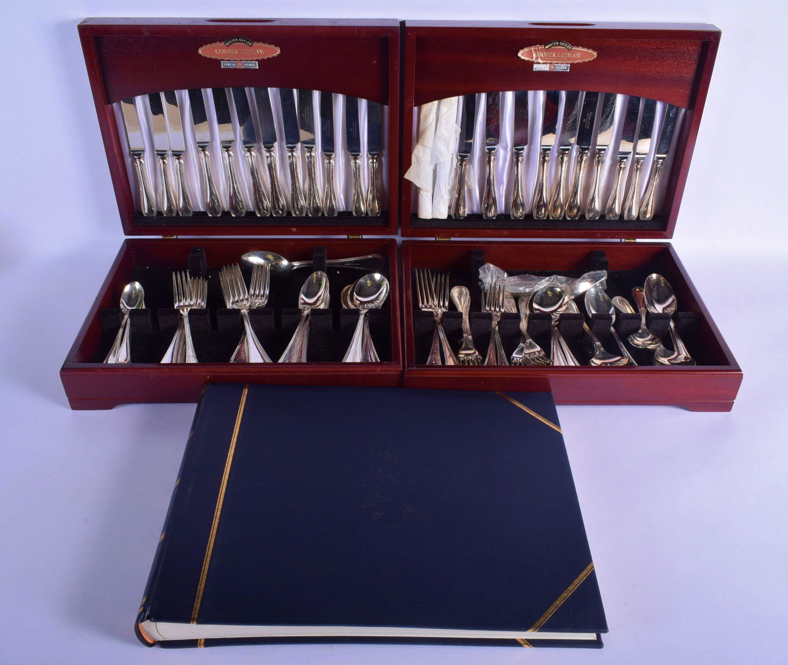 TWO CASED CANTEENS OF SILVER PLATED CUTLERY together (1 of 5)