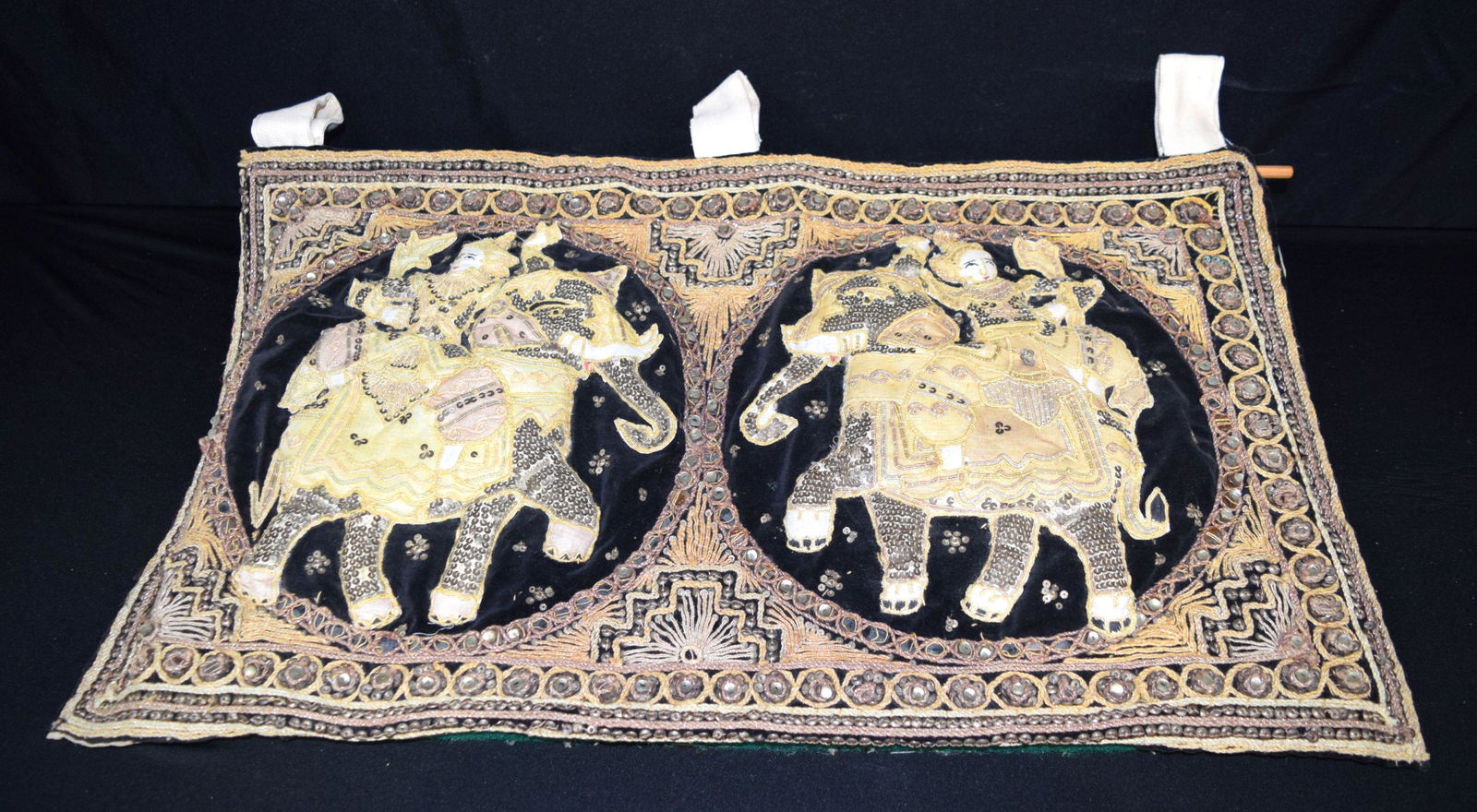 An Indian hanging Tapestry decorated with figures (1 of 4)