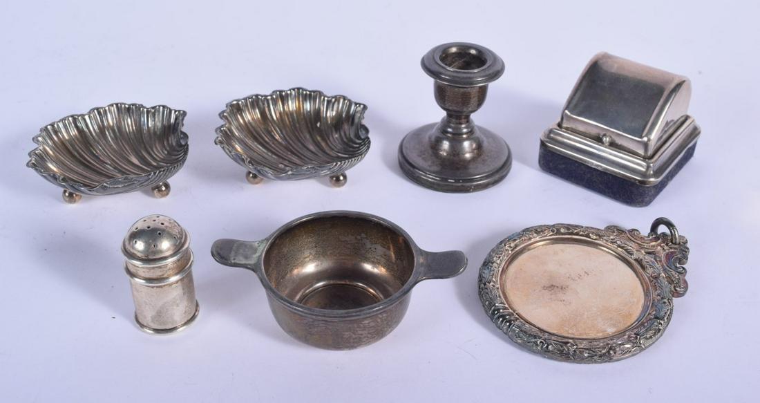 ASSORTED SILVER ITEMS including a miniature (1 of 7)