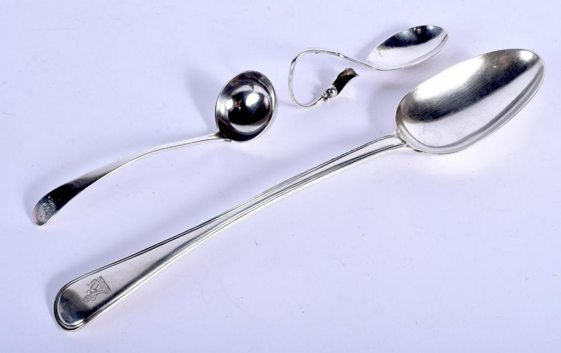 A VICTORIAN SILVER SPOON together with a Georg Jensen (1 of 4)