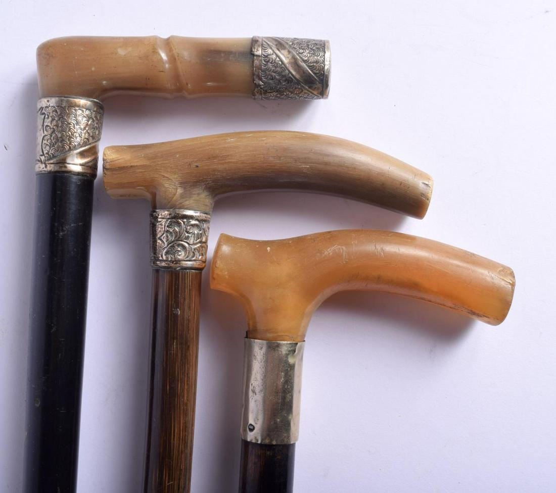 THREE 19TH CENTURY MIDDLE EASTERN CARVED RHINOCEROS (1 of 3)