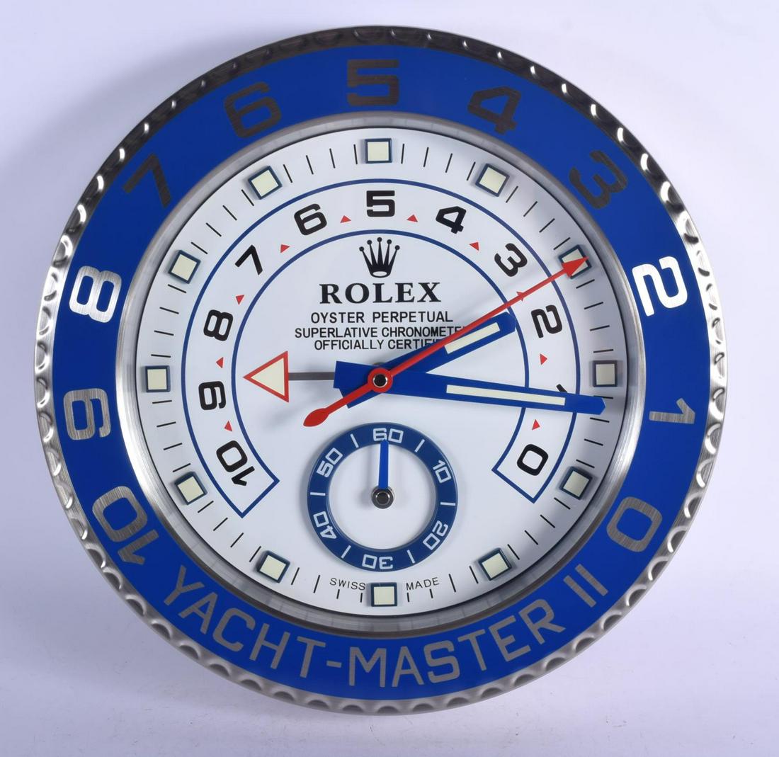 A CONTEMPORARY ROLEX DEALERSHIP CLOCK 34CM: A CONTEMPORARY ROLEX DEALERSHIP CLOCK 34CM