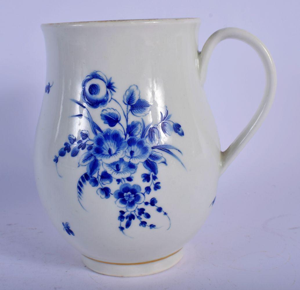 18TH C. WORCESTER BELL SHAPED MUG PAINTED IN DRY BLUE (1 of 3)