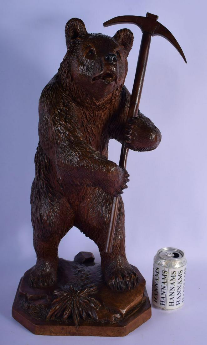 A RARE LARGE 19TH CENTURY BAVARIAN BLACK FOREST CARVED (1 of 7)