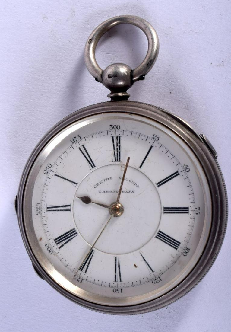 A VICTORIAN SILVER REPEATER POCKET WATCH.  Hallmarked (1 of 3)