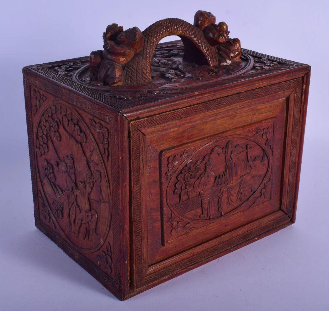 AN EARLY 20TH CENTURY CHINESE CARVED BAMBOO MAHJONG SET (1 of 5)