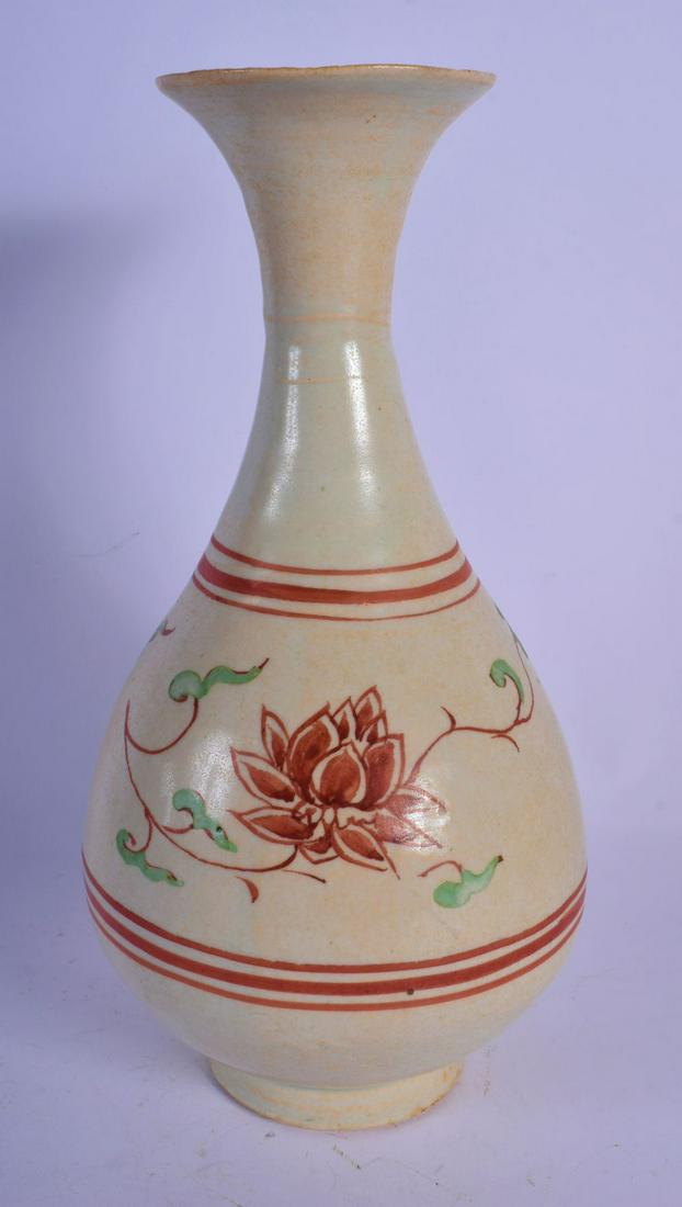 A CHINESE IRON RED PAINTED POTTERY VASE 20th Century, (1 of 4)