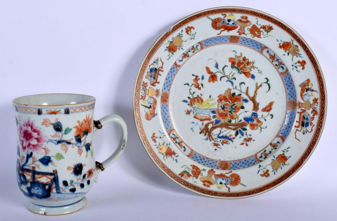 AN 18TH CENTURY CHINESE EXPORT IMARI PORCELAIN MUG (1 of 3)