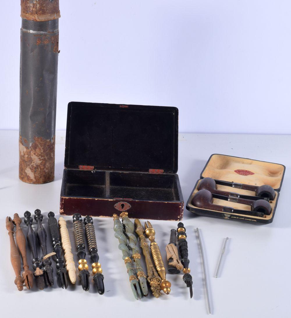 Miscellaneous collection of knitting tools, pipes,  etc (1 of 4)