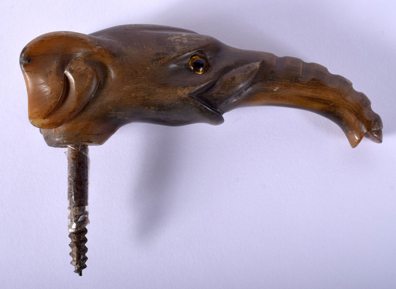 A 19TH CENTURY MIDDLE EASTERN CARVED RHINOCEROS HORN (1 of 4)