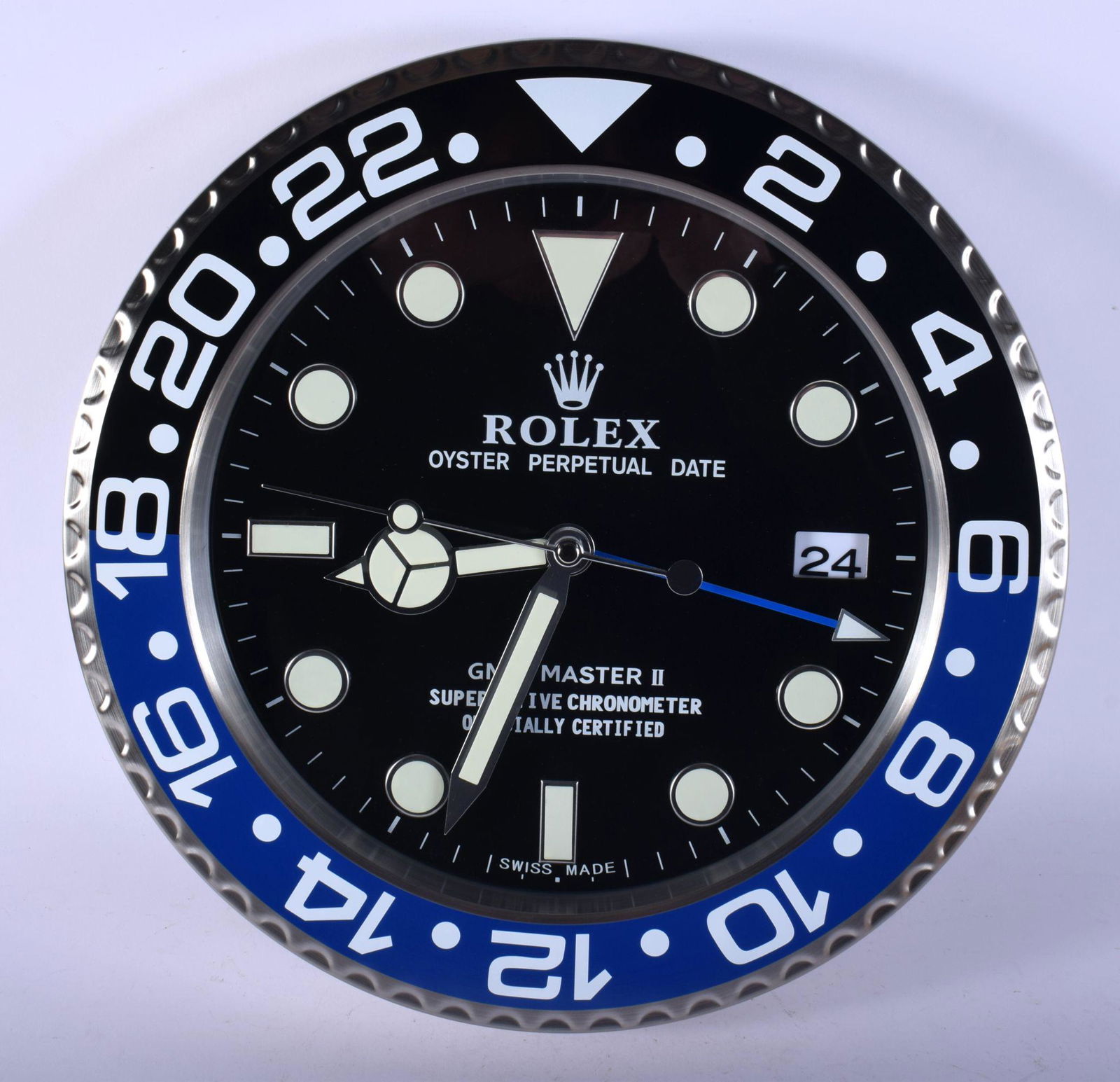 A Rolex Advertising Dealer Display Hanging Wall Clock