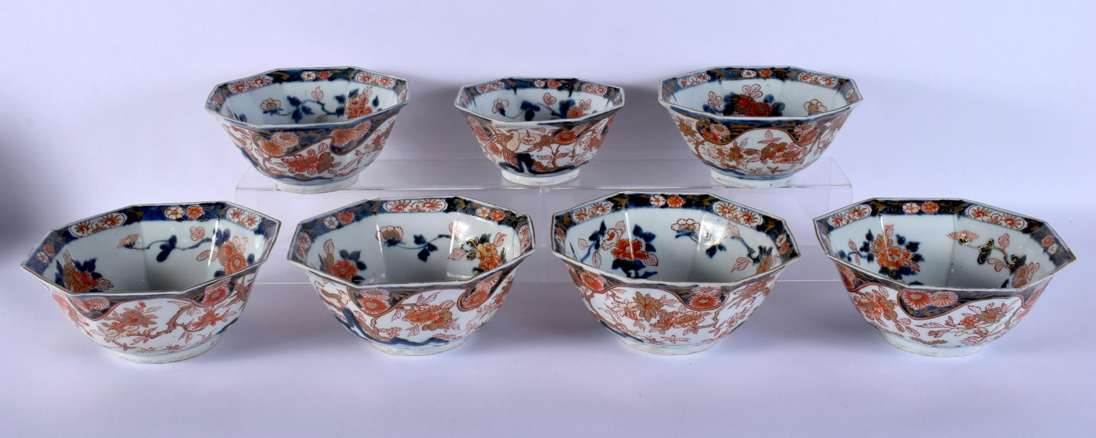 A SET OF SEVEN 18TH CENTURY JAPANESE EDO PERIOD IMARI (1 of 17)