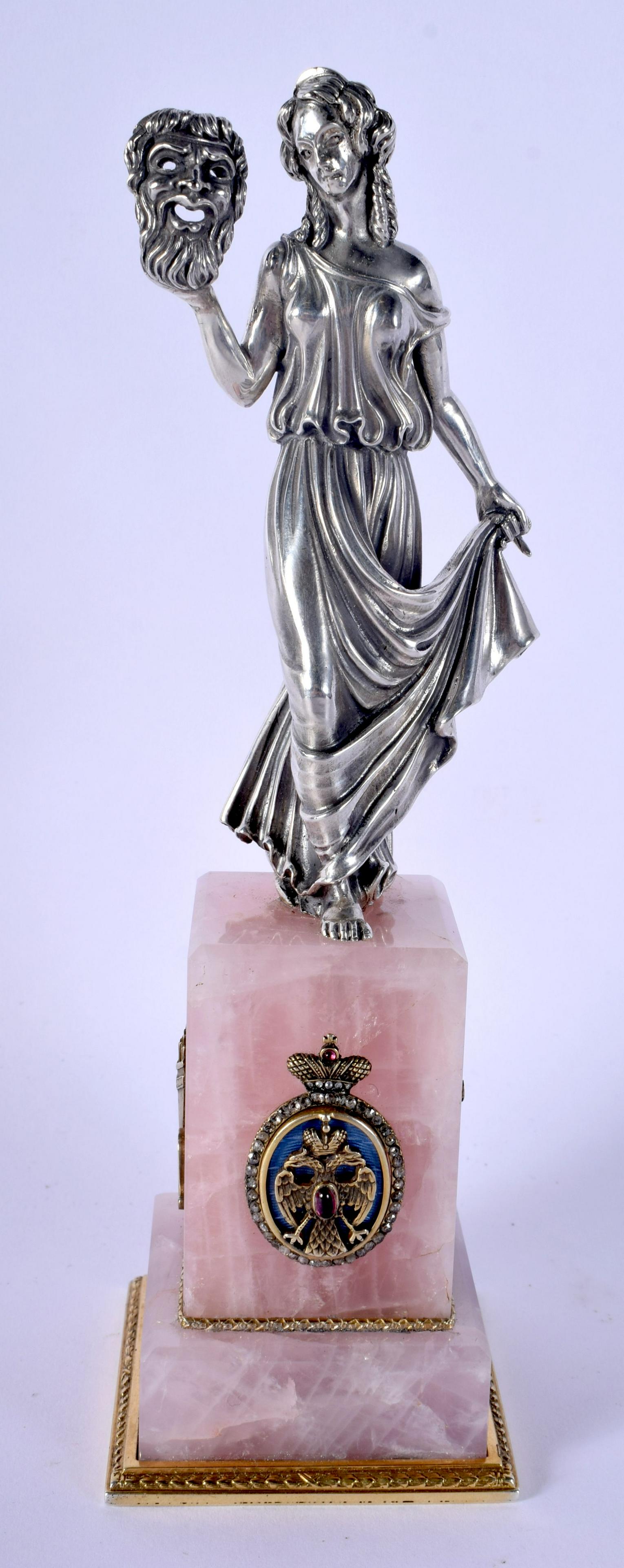 A CHARMING BOXED CONTINENTAL SILVER ENAMEL AND RUBY (1 of 9)